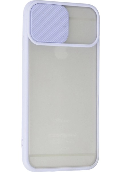 Apple iPhone 6 Kılıf Palm Buzlu Kamera Sürgülü Silikon - Lila Ynsmr