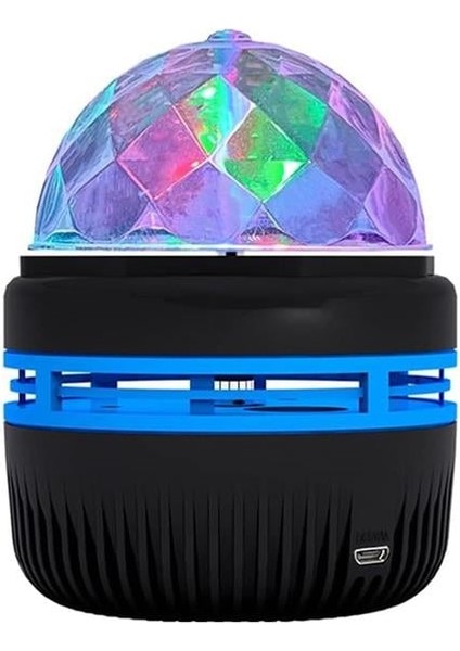Fırsat Byr YQX-6888 Mini Usb'li 3 Watt Şarjlı Sihirli Rgb LED Disko Topu Yeni