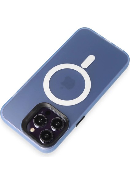 Iphone 14 Pro Max Kılıf Mateks Magsafe Kapak - Sierra Blue Ynsmr