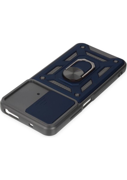Xiaomi Poco M4 Pro 4g Kılıf Pars Lens Yüzüklü Silikon - Lacivert Ynsmr