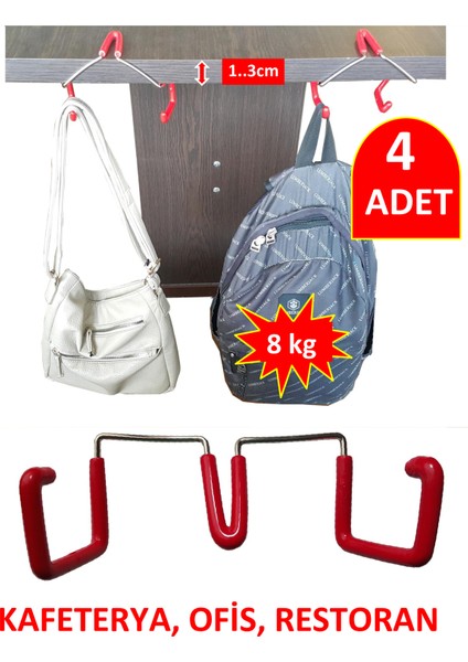 Masa Örtüsü Tutucu Çanta Askısı Restoran Kafe Ofis Için Kanca Çengel Mandal Organizer