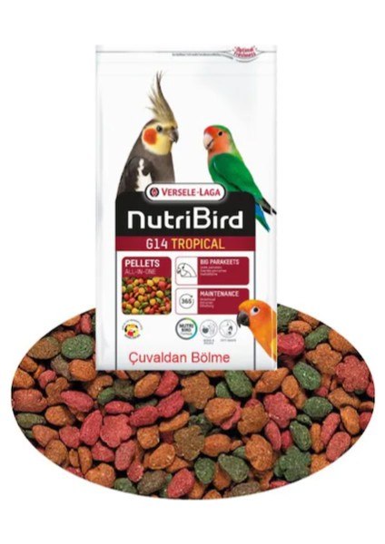 G14 Tropikal Küçük Papağan Türleri Için Pellet Yem 500G