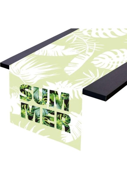 Yaprak Desenli Yazlık Runner