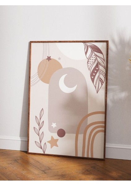 Bohem Minimalist Tasarım, Boho Sanatı Posterleri, Özel Tasarım Kağıt Poster modelleri