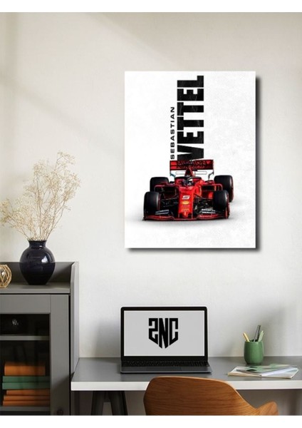Sebastian Vettel - Formula -1 - Eşsiz Tasarım Otomobil Posterleri, Özel Tasarım Kağıt Poster