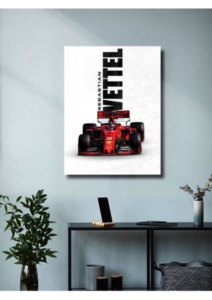 Sebastian Vettel - Formula -1 - Eşsiz Tasarım Otomobil Posterleri, Özel Tasarım Kağıt Poster