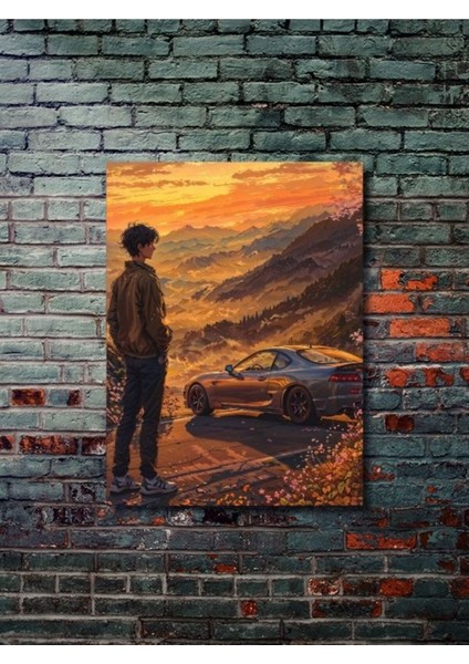 Supra - Toyota - Eşsiz Tasarım Otomobil Posterleri, Özel Tasarım Kağıt Poster