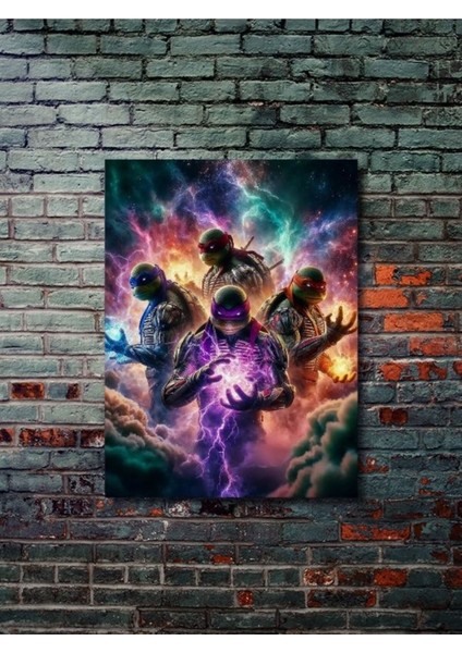 Ninja Kaplumbağalar - Animasyon, Film ve Karakter Özel Tasarım Poster Serisi, Eşsiz Tasarım,
