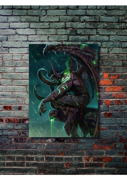 Illidan Stormrage - Warcraft - Gaming Posterleri, Özel Tasarım Kağıt Poster, Duvar Sanatı