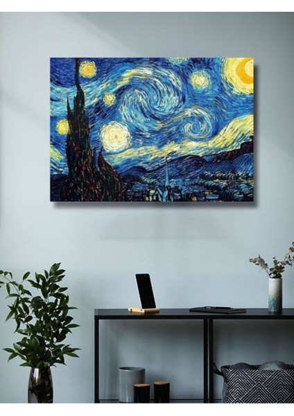 Yıldızlı Gece - Vincent Van Gogh, Tarihi Tablo Posterleri, Özel Tasarım Kağıt Poster, modelleri
