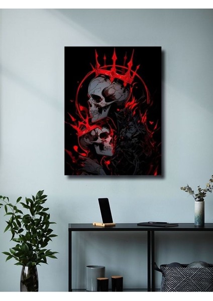 Kafatası Temalı Özel Tasarım Kağıt Poster, Eşsiz Tasarım Tarih, Mitoloji, Karakter Posterleri, modelleri