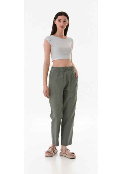Beli Lastikli Gabardin Pantolon
