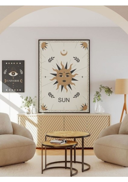Bohem Minimalist Tasarım, Boho Sanatı Posterleri, Özel Tasarım Kağıt Poster