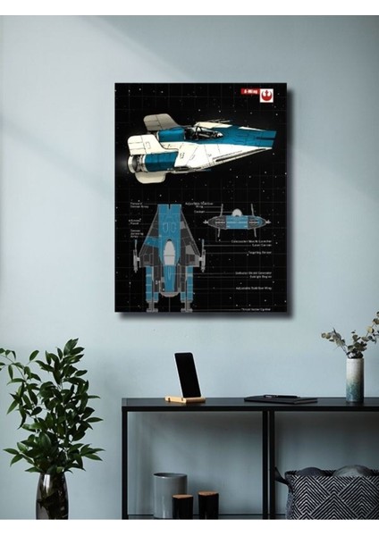 A-Wing - Star Wars - Gemi Şemaları - Film & Dizi Posterleri, Özel Tasarım Kağıt Poster modelleri