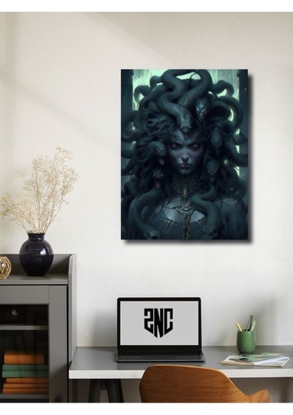 Medusa - Eşsiz Tasarım Yunan Tanrıları, Mitoloji, Karakter Posterleri, Özel Tasarım Kağıt Poster, fiyatları