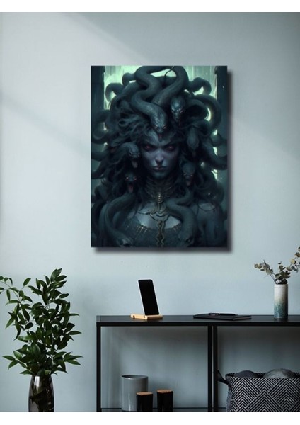 Medusa - Eşsiz Tasarım Yunan Tanrıları, Mitoloji, Karakter Posterleri, Özel Tasarım Kağıt Poster, modelleri