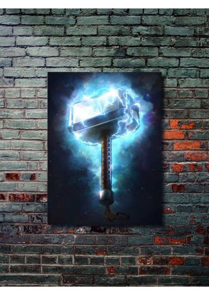 Mjolnir - Thor - Iskandinav Mitolojisi, Mitoloji, Karakter Posterleri, Özel Tasarım Kağıt Poster,