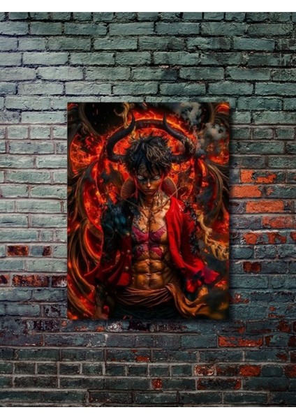 Luffy - One Piece, Anime - Manga Serisi, Özel Tasarım Kağıt Poster, Duvar Sanatı