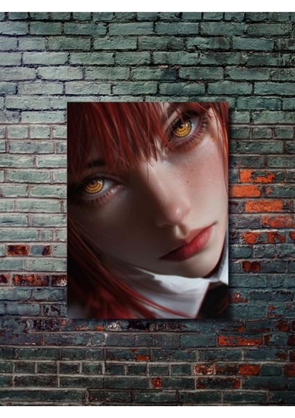 Makima - Chainsaw Man, Anime - Manga Serisi, Özel Tasarım Kağıt Poster, Duvar Sanatı