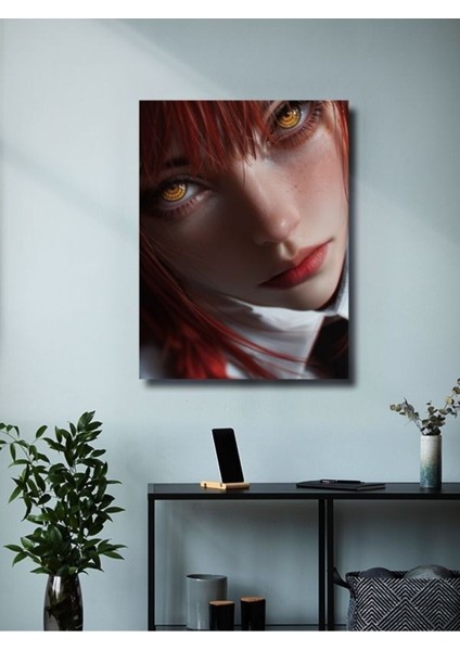 Makima - Chainsaw Man, Anime - Manga Serisi, Özel Tasarım Kağıt Poster, Duvar Sanatı