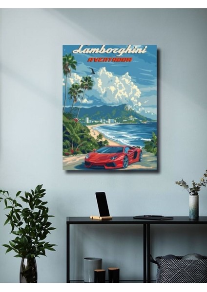 Lamborghini Aventador, Eşsiz Tasarım Otomobil Posterleri, Özel Tasarım Kağıt Poster modelleri