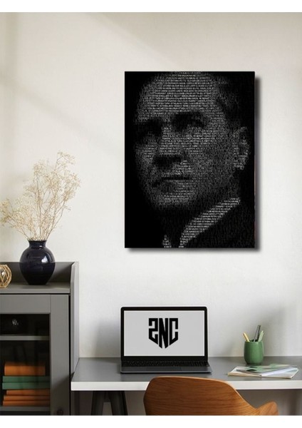 Mustafa Kemal Atatürk - Önemli Kişiler, Tarihi Kişiler, Özel Tasarım Kağıt Poster, Duvar Sanatı