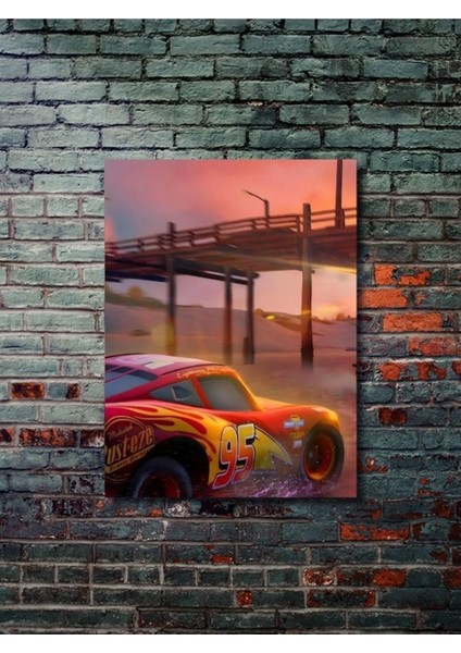 Şimşek Mcqueen - Cars - Film & Dizi Posterleri, Özel Tasarım Kağıt Poster, Duvar Sanatı