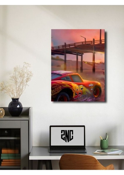 Şimşek Mcqueen - Cars - Film & Dizi Posterleri, Özel Tasarım Kağıt Poster, Duvar Sanatı