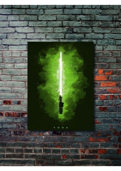 Yoda, Starwars Işın Kılıcı Koleksiyon, Film ve Karakter Özel Tasarım Poster Serisi