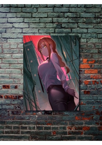 Makima - Chainsaw Man, Anime - Manga Serisi, Özel Tasarım Kağıt Poster, Duvar Sanatı