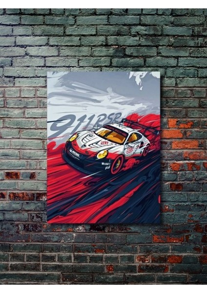 Porsche - 911 Rsr - Eşsiz Tasarım Motosiklet Posterleri, Özel Tasarım Kağıt Poster