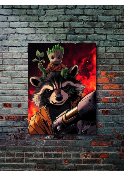 Galaksinin Koruyucuları - Marvel - Dizi, Film ve Karakter Özel Tasarım Poster Serisi, Eşsiz Tasarım,