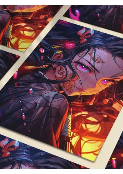 Nezuko - Demon Slayer - Anime & Manga Posterleri, Özel Tasarım Kağıt Poster, Duvar Sanatı fırsatları