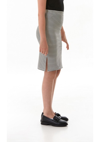 Çizgili Beli Lastikli Kız Çocuk Etek indirimleri