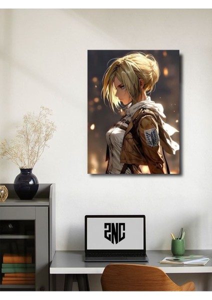 Annie Leonhart - Attack On Titan, Anime - Manga Serisi, Özel Tasarım Kağıt Poster, Duvar Sanatı