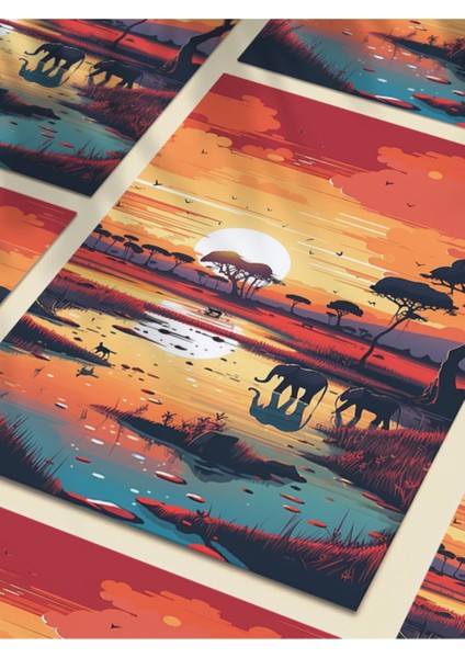 Manzara, Doğa Temalı Poster, Özel Tasarım Kağıt Poster, Duvar Sanatı fırsatları