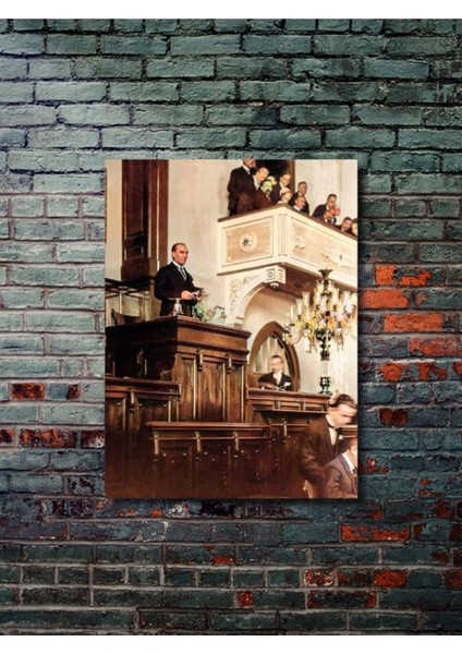 Mustafa Kemal Atatürk Tarihi Portre Posteri, Tarihi Kişiler, Özel Tasarım Kağıt Poster, Duvar Sanatı