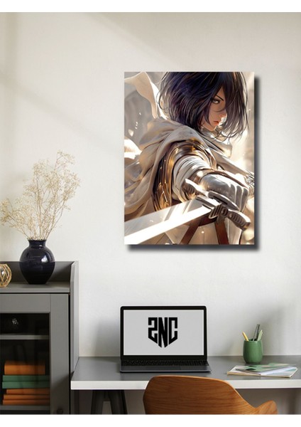 Mikasa Akerman - Attack On Titan - Anime & Manga Posterleri, Özel Tasarım Kağıt Poster, Duvar Sanatı modelleri