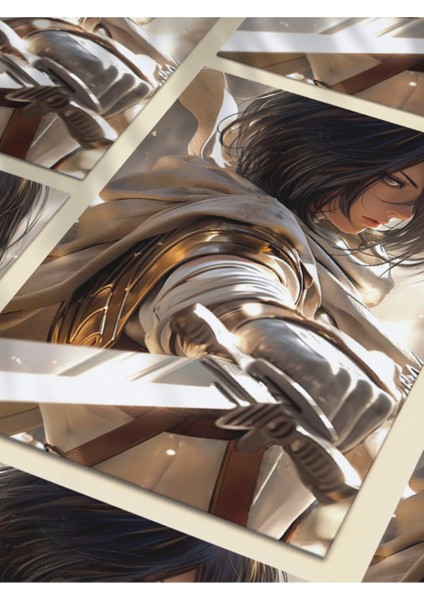 Mikasa Akerman - Attack On Titan - Anime & Manga Posterleri, Özel Tasarım Kağıt Poster, Duvar Sanatı fırsatları