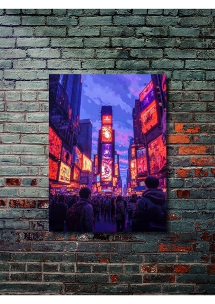 Times Meydanı - New York, Şehir ve Seyahat, Özel Tasarım Kağıt Poster, Duvar Sanatı