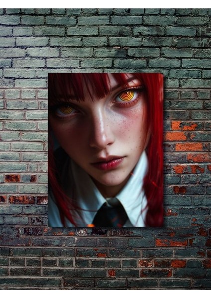 Makima - Chainsaw Man, Anime - Manga Serisi, Özel Tasarım Kağıt Poster, Duvar Sanatı