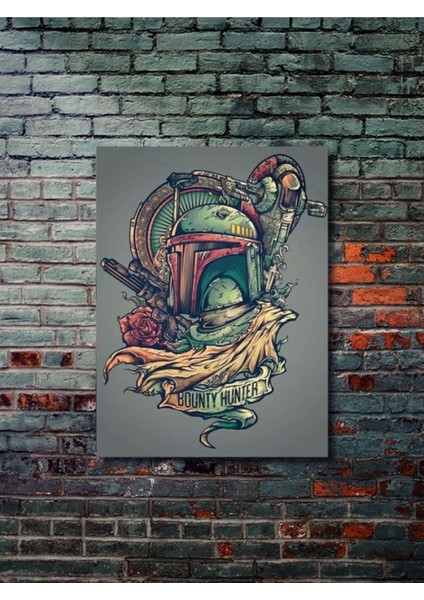 Boba Fett - The Mandalorian - Dizi, Film ve Karakter Özel Tasarım Poster Serisi, Eşsiz Tasarım,