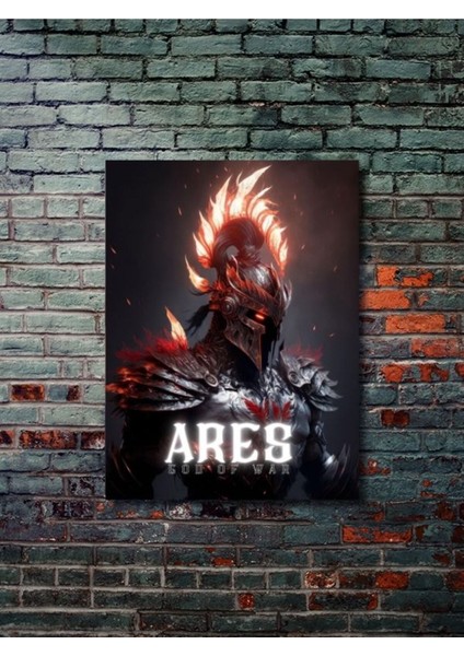 Ares - Eşsiz Tasarım Yunan Tanrıları, Mitoloji, Karakter Posterleri, Özel Tasarım Kağıt Poster,