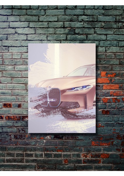 Bmw I4, Eşsiz Tasarım Otomobil Posterleri, Özel Tasarım Kağıt Poster, Duvar Sanatı