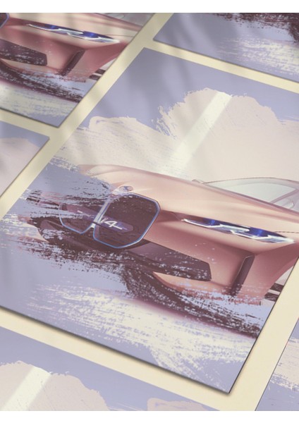 Bmw I4, Eşsiz Tasarım Otomobil Posterleri, Özel Tasarım Kağıt Poster, Duvar Sanatı fırsatları