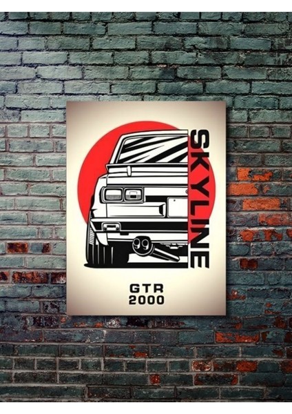 Skyline Gtr2 - Nissan - Eşsiz Tasarım Motosiklet Posterleri, Özel Tasarım Kağıt Poster