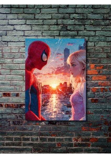 Spiderman & Spider Gwen - Marvel - Film & Dizi Posterleri, Özel Tasarım Kağıt Poster, Duvar Sanatı