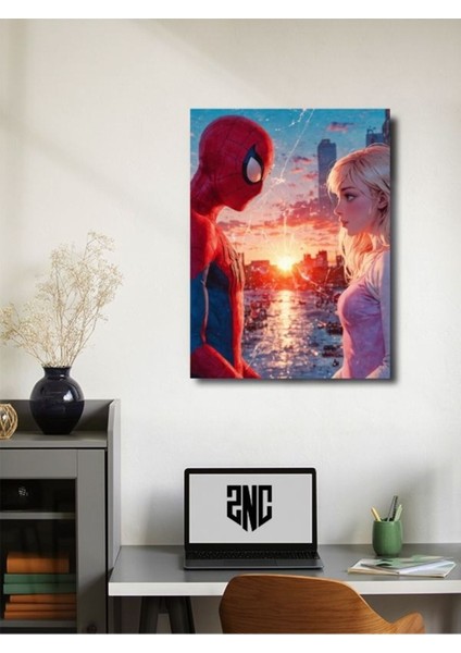 Spiderman & Spider Gwen - Marvel - Film & Dizi Posterleri, Özel Tasarım Kağıt Poster, Duvar Sanatı