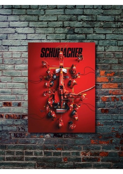 Michael Schumacher - Formula -1 - Eşsiz Tasarım Otomobil Posterleri, Özel Tasarım Kağıt Poster