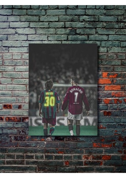 Ronaldo, Messi - Spor Posterleri, Takım Posterleri Özel Tasarım Kağıt Poster